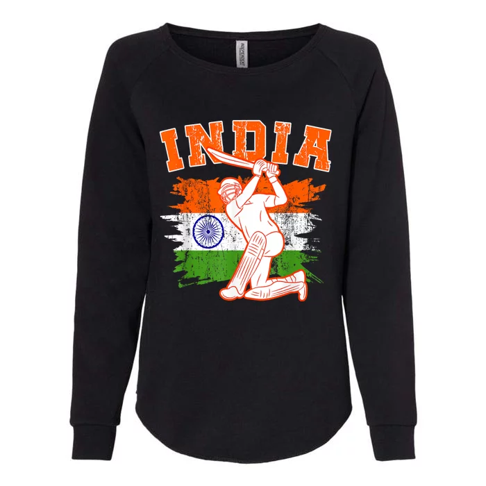 India Cricket Supporters Jersey | Indian Cricket Fans Womens California Wash Sweatshirt