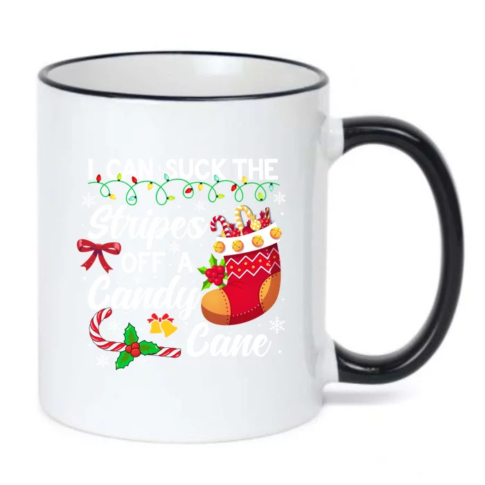 I Can Suck The Stripes Off A Candy Cane Christmas Naughty Gift Black Color Changing Mug