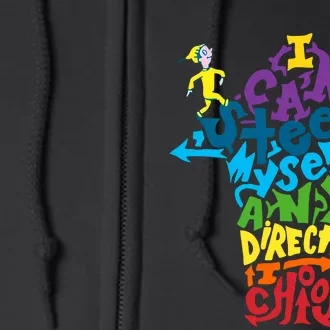 I Can Steer Myself Any Direction I Choose Reading Day National Read Across Full Zip Hoodie