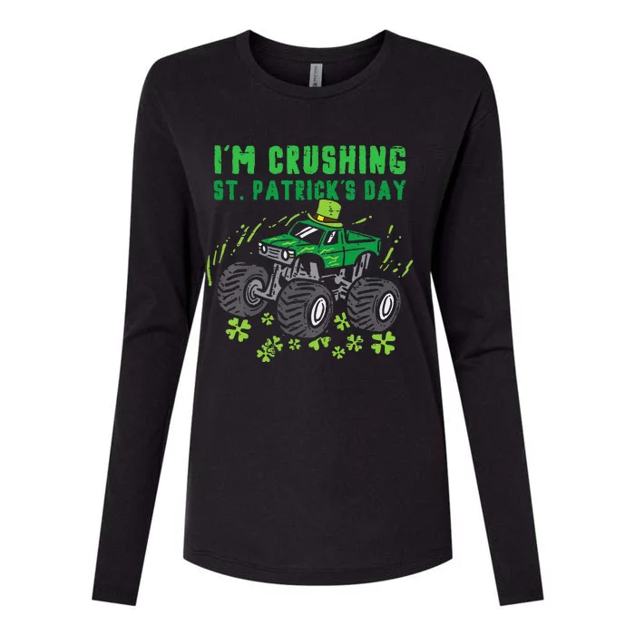 Im Crushing St Patricks Day Monster Truck Womens Cotton Relaxed Long Sleeve T-Shirt