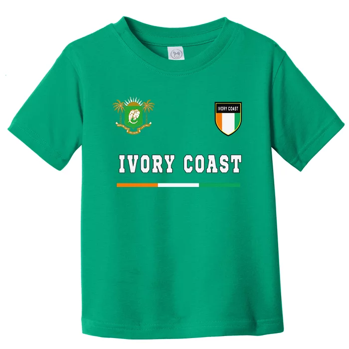 Ivory Coast Sportsoccer Jersey Flag Football Toddler T-Shirt