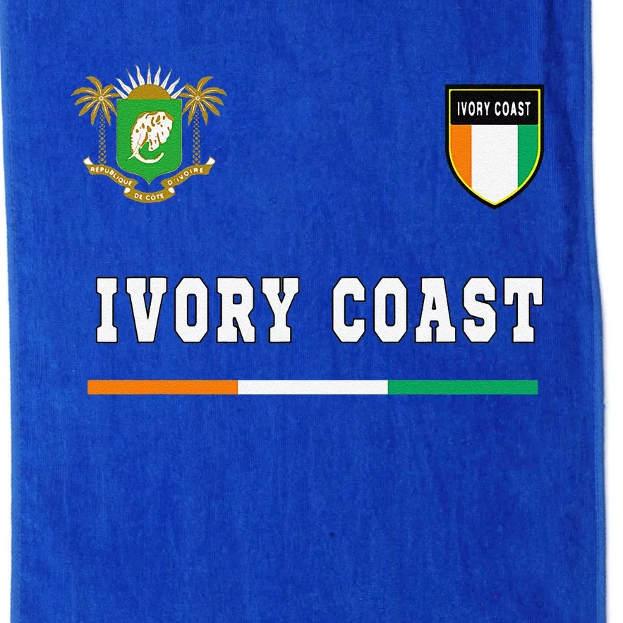 Ivory Coast Sportsoccer Jersey Flag Football Platinum Collection Golf Towel