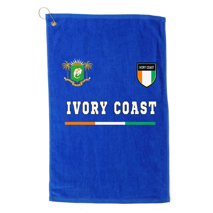 Ivory Coast Sportsoccer Jersey Flag Football Platinum Collection Golf Towel