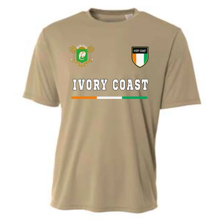 Ivory Coast Sportsoccer Jersey Flag Football Cooling Performance Crew T-Shirt