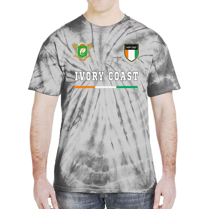 Ivory Coast Sportsoccer Jersey Flag Football Tie-Dye T-Shirt