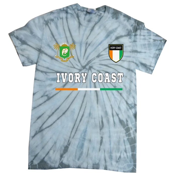 Ivory Coast Sportsoccer Jersey Flag Football Tie-Dye T-Shirt