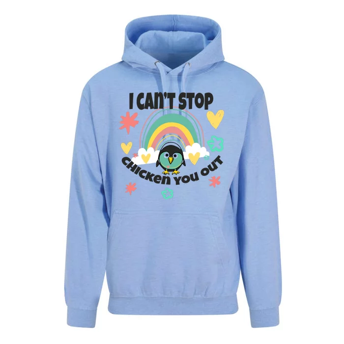 Ii Cant Stop Chicken You Out Funny Chicken Puns Funny Slogans Chicken Lover Unisex Surf Hoodie