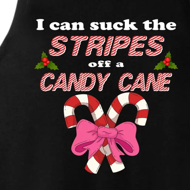 I Can Suck The Stripes Off A Candy Cane Naughty Xmas Meaningful Gift Ladies Tri-Blend Wicking Tank