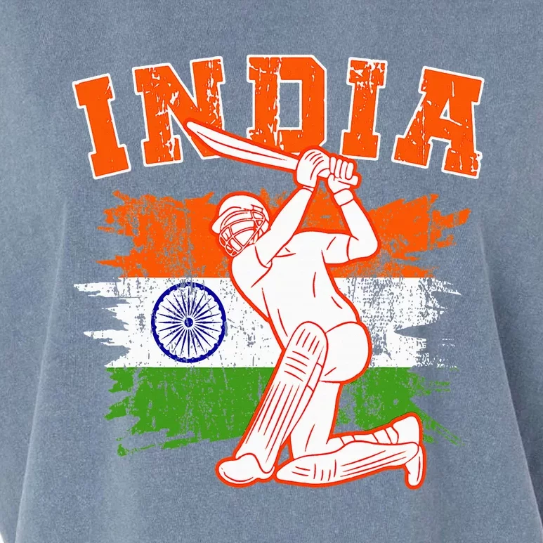 India Cricket Supporters Jersey Indian Cricket Fans Garment-Dyed Women's Muscle Tee