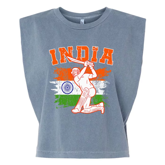 India Cricket Supporters Jersey Indian Cricket Fans Garment-Dyed Women's Muscle Tee