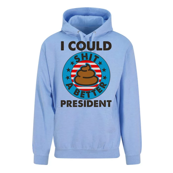 I Could Shit A Better President Poop Emblem Unisex Surf Hoodie