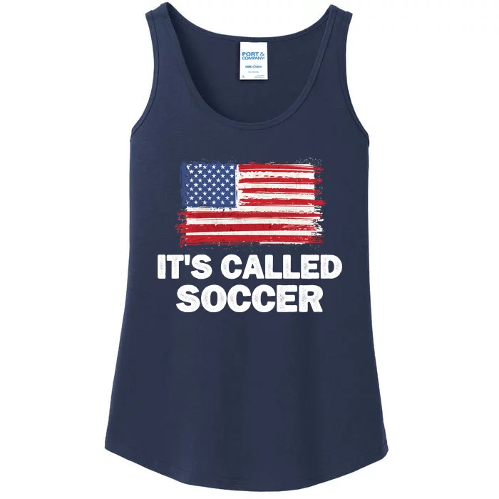 It's Called Soccer World Usa Football Cup Ladies Essential Tank