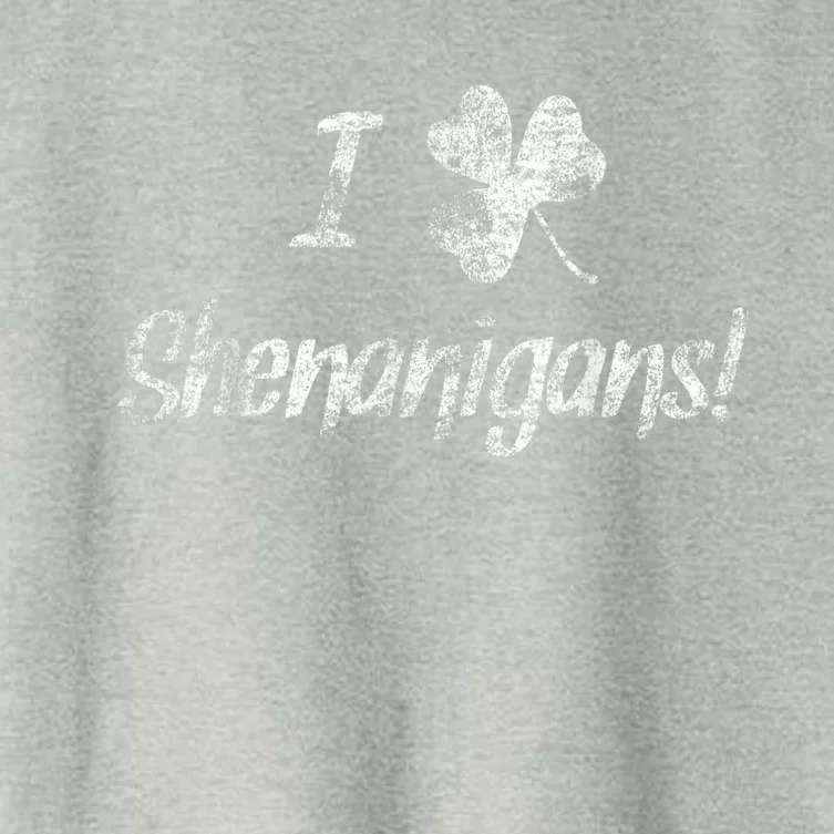 I Clover Shenanigans Irish Shamrock Women's Crop Top Tee