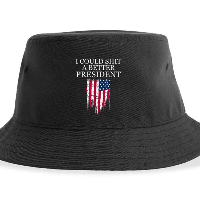 I Could Shit A Better President Funny Sustainable Bucket Hat