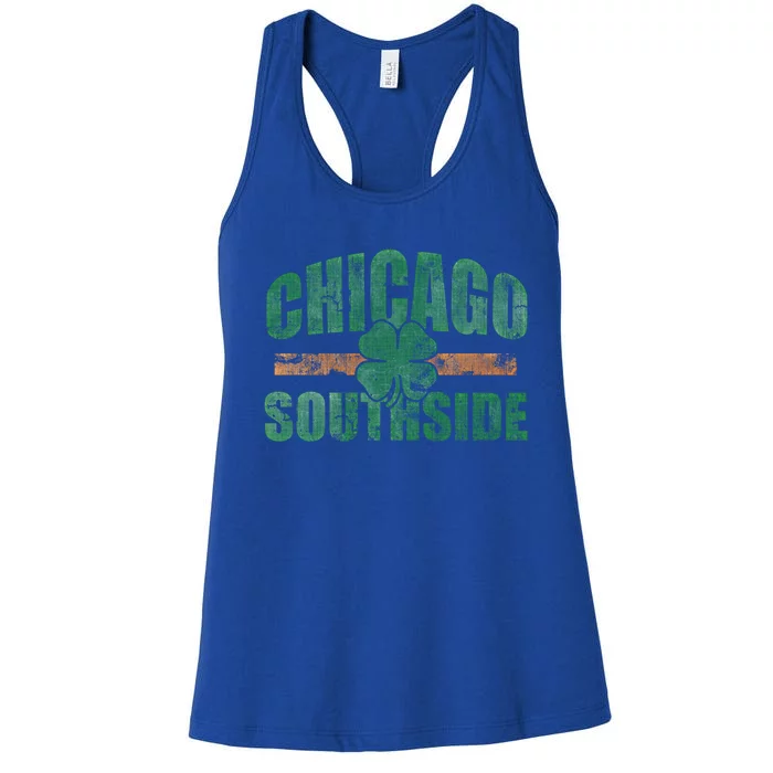 Irish Chicago Southside St Patricks Day Southsider Meaningful Gift Women's Racerback Tank