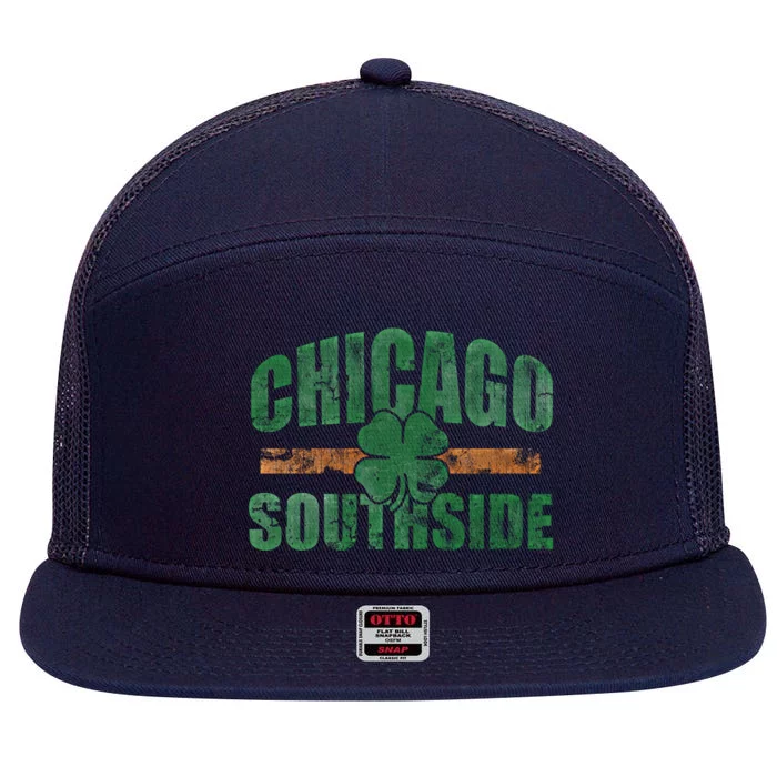 Irish Chicago Southside St Patricks Day Southsider Meaningful Gift 7 Panel Mesh Trucker Snapback Hat