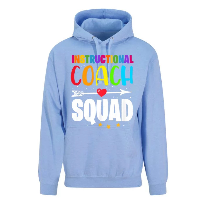 Instructional Coach Squad Teacher Back To School Matching Unisex Surf Hoodie