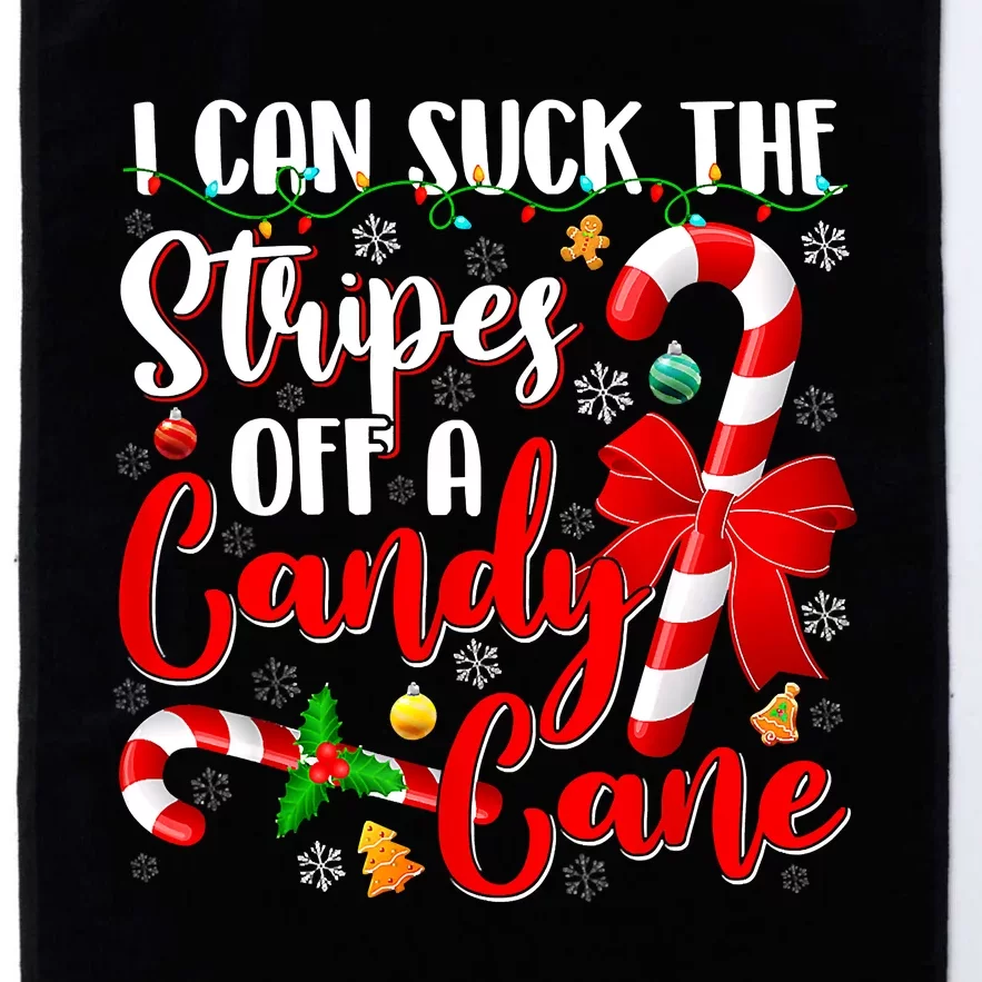 I Can Suck The Stripes Off A Candy Cane Christmas Naughty Platinum Collection Golf Towel