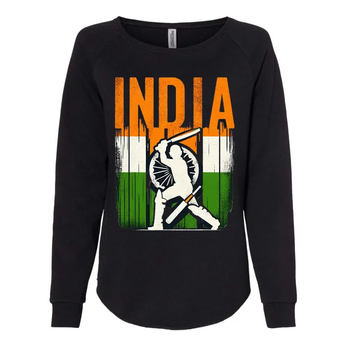 India Cricket Supporters Jersey Indian Cricket Fans Womens California Wash Sweatshirt