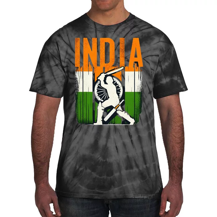 India Cricket Supporters Jersey Indian Cricket Fans Tie-Dye T-Shirt