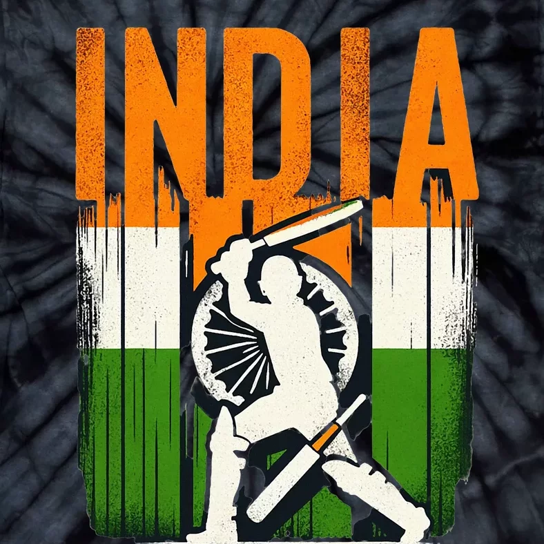 India Cricket Supporters Jersey Indian Cricket Fans Tie-Dye T-Shirt