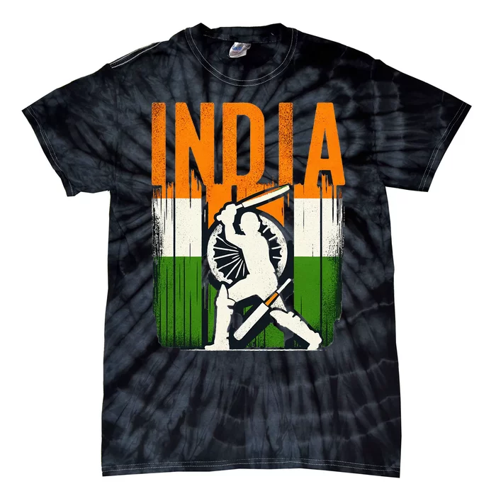 India Cricket Supporters Jersey Indian Cricket Fans Tie-Dye T-Shirt