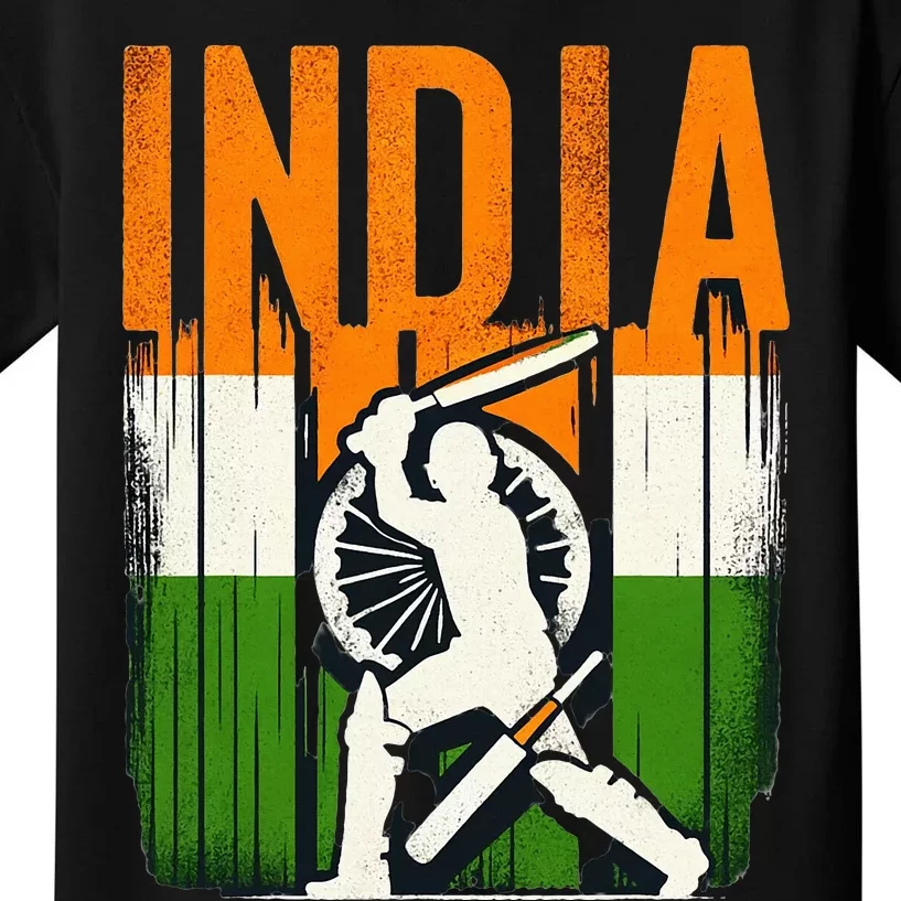 India Cricket Supporters Jersey Indian Cricket Fans Kids T-Shirt