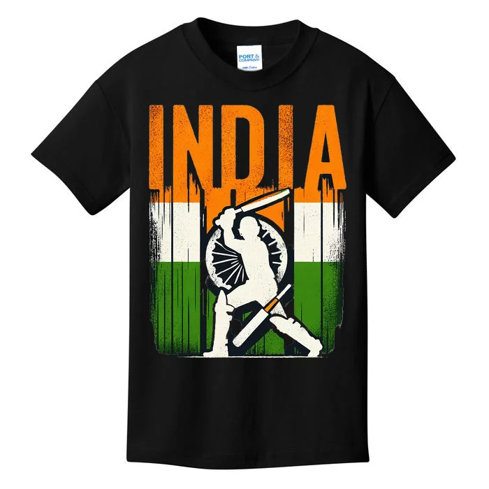 India Cricket Supporters Jersey Indian Cricket Fans Kids T-Shirt