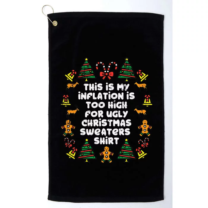 Inflation Christmas Sweaters Funny Xmas Platinum Collection Golf Towel