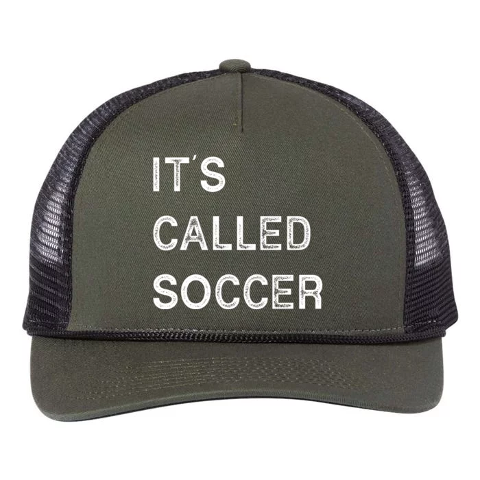 It's Called Soccer Funny World USA Football Cup Retro Rope Trucker Hat Cap