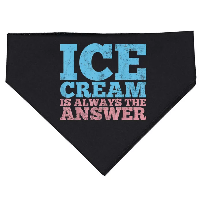 Ice Cream Summer Frozen Food Funny Vintage Gift USA-Made Doggie Bandana