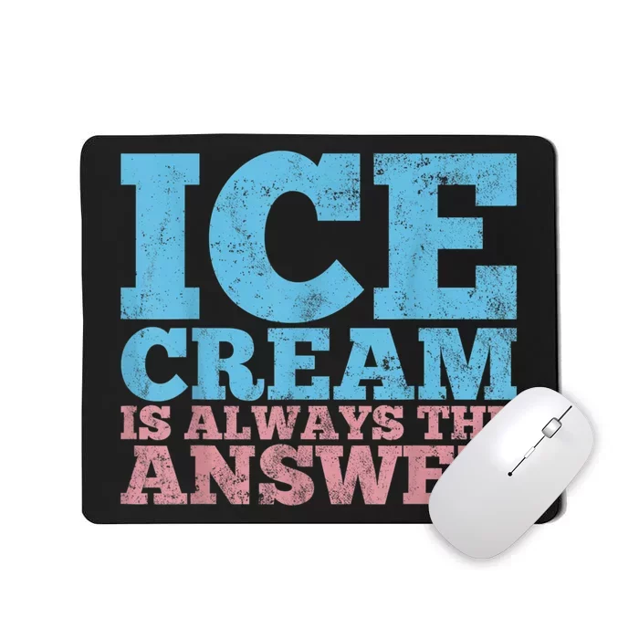 Ice Cream Summer Frozen Food Funny Vintage Gift Mousepad