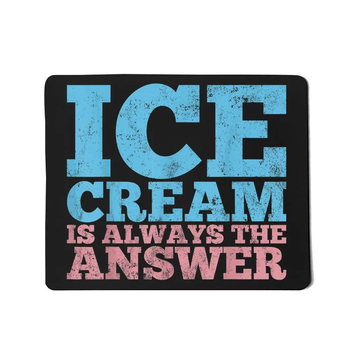 Ice Cream Summer Frozen Food Funny Vintage Gift Mousepad