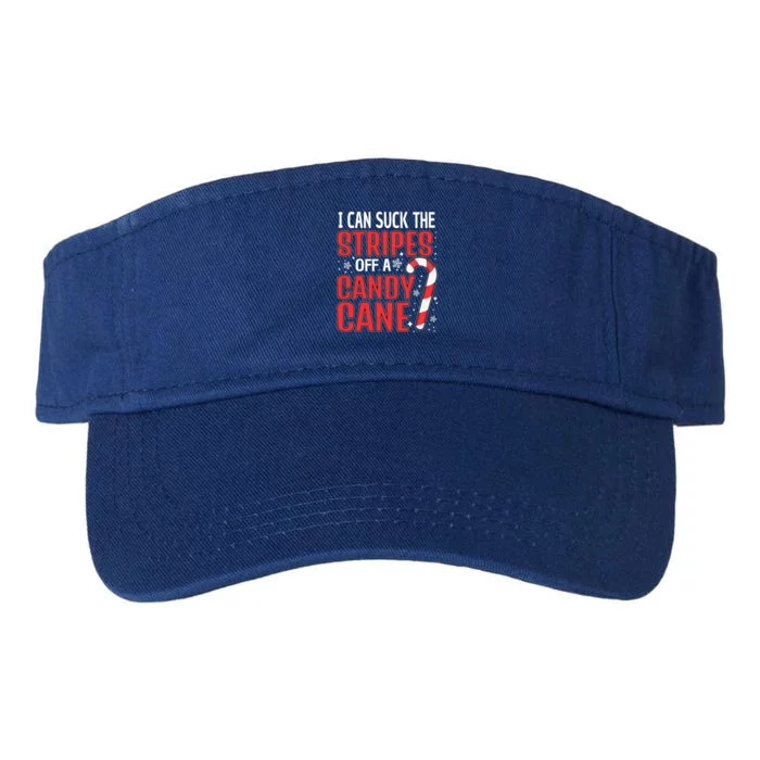 I Can Suck The Stripes Off A Candy Cane Christmas Naughty Gift Valucap Bio-Washed Visor