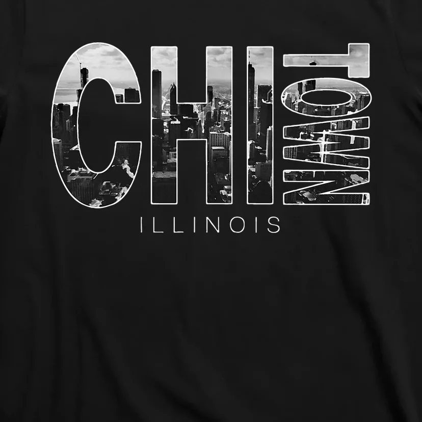 Illinois Chicago Skyline Chi Town T-Shirt