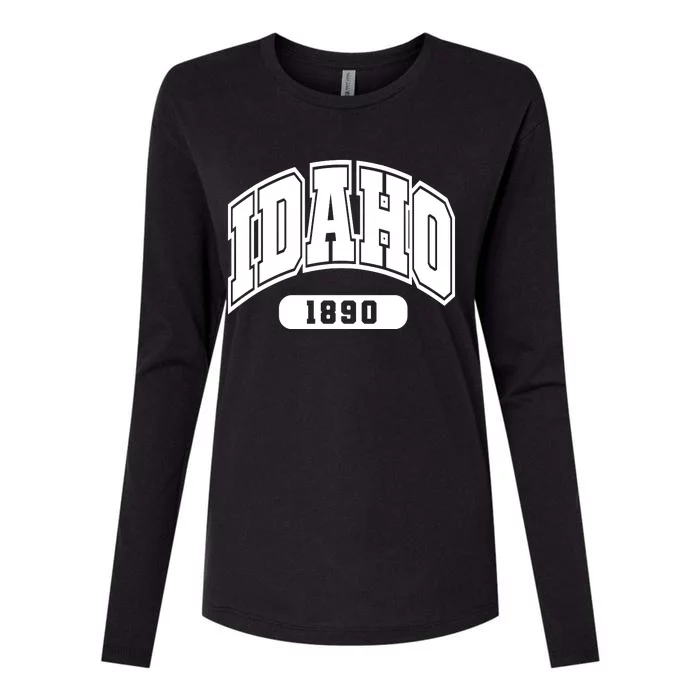 Idaho Collegiate Style 1890 Womens Cotton Relaxed Long Sleeve T-Shirt