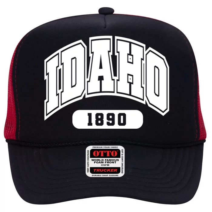 Idaho Collegiate Style 1890 High Crown Mesh Trucker Hat