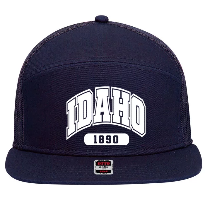 Idaho Collegiate Style 1890 7 Panel Mesh Trucker Snapback Hat