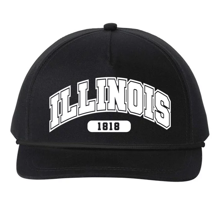 Illinois Collegiate Style 1818 Snapback Five-Panel Rope Hat