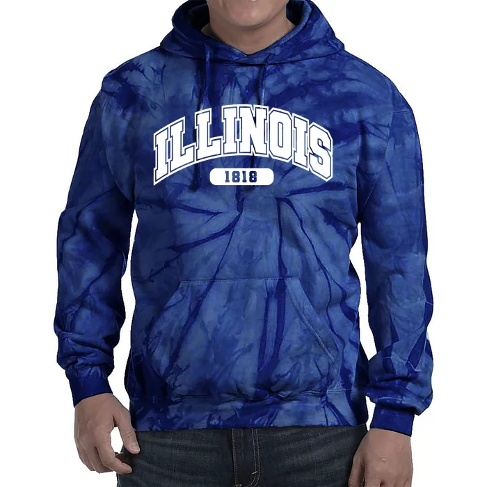 Illinois Collegiate Style 1818 Tie Dye Hoodie