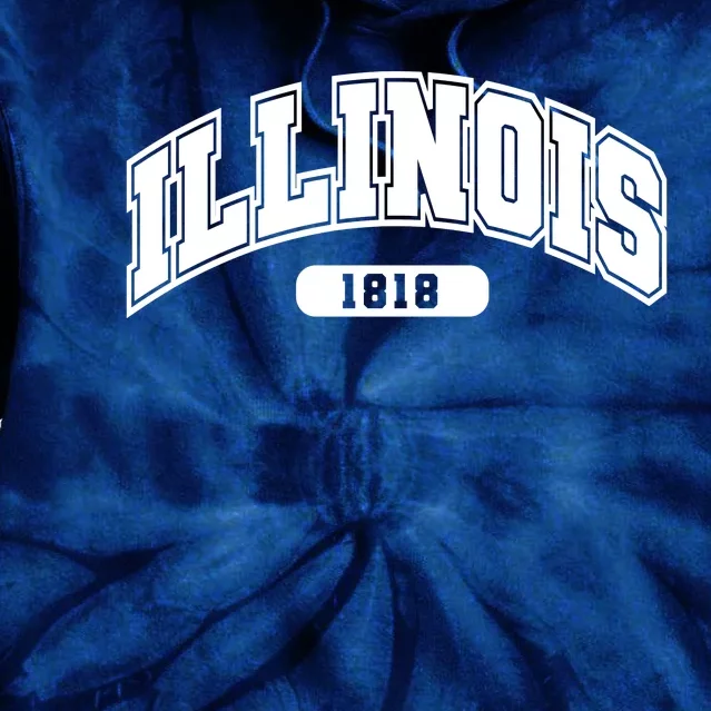 Illinois Collegiate Style 1818 Tie Dye Hoodie