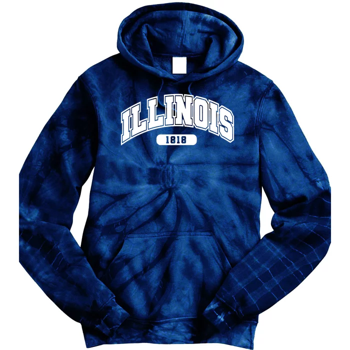 Illinois Collegiate Style 1818 Tie Dye Hoodie