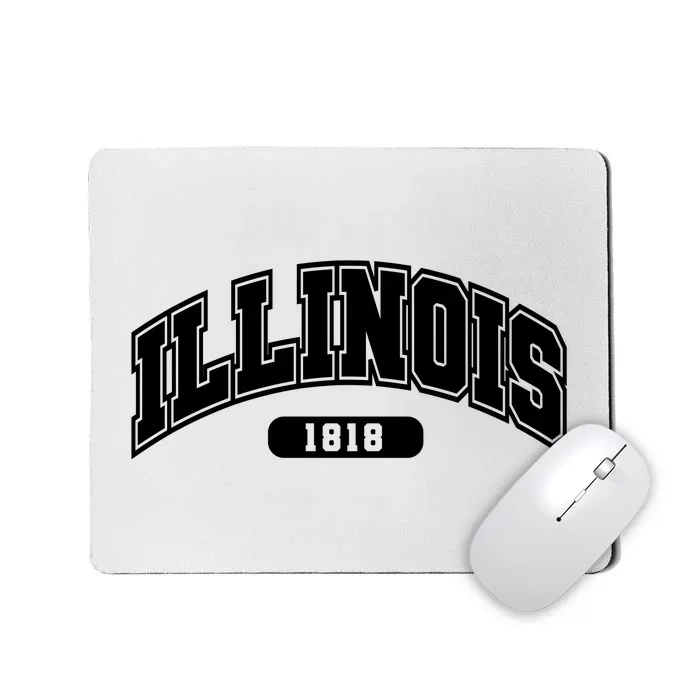 Illinois Collegiate Style 1818 Mousepad