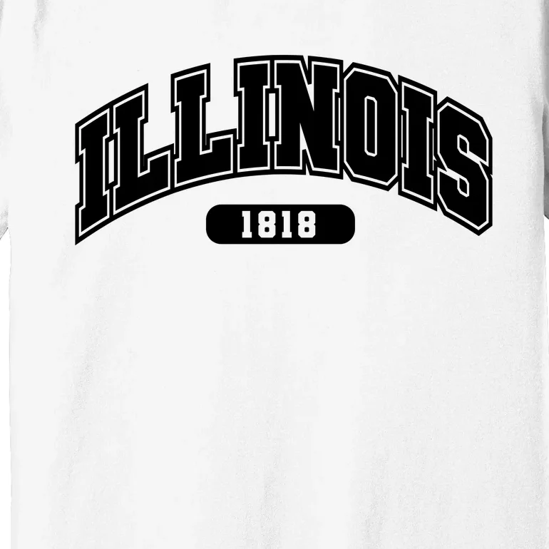 Illinois Collegiate Style 1818 Premium T-Shirt