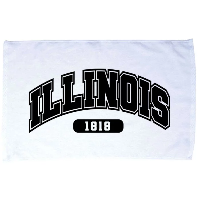 Illinois Collegiate Style 1818 Microfiber Hand Towel