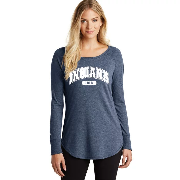 Indiana Collegiate Style 1816 Women's Perfect Tri Tunic Long Sleeve Shirt