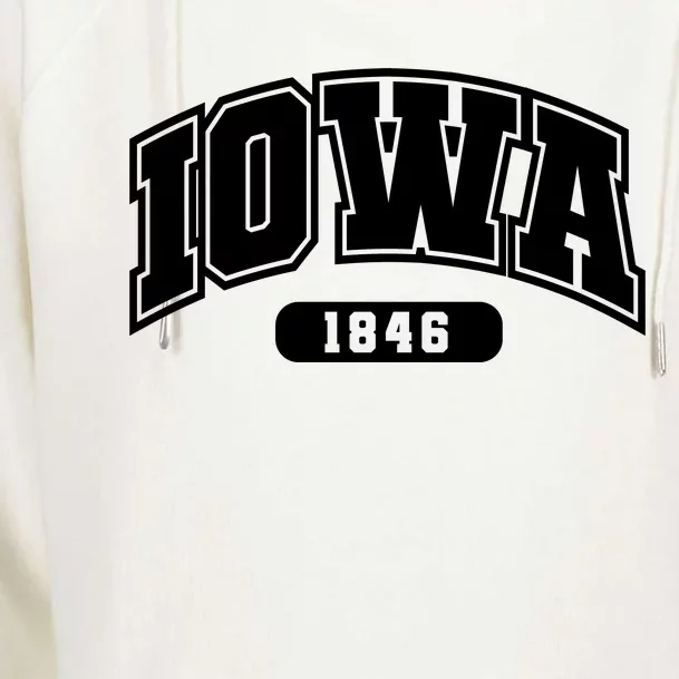 Iowa Collegiate Style 1846 Womens Funnel Neck Pullover Hood