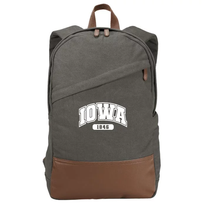 Iowa Collegiate Style 1846 Cotton Canvas Backpack