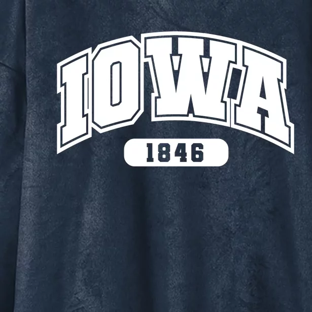 Iowa Collegiate Style 1846 Hooded Wearable Blanket