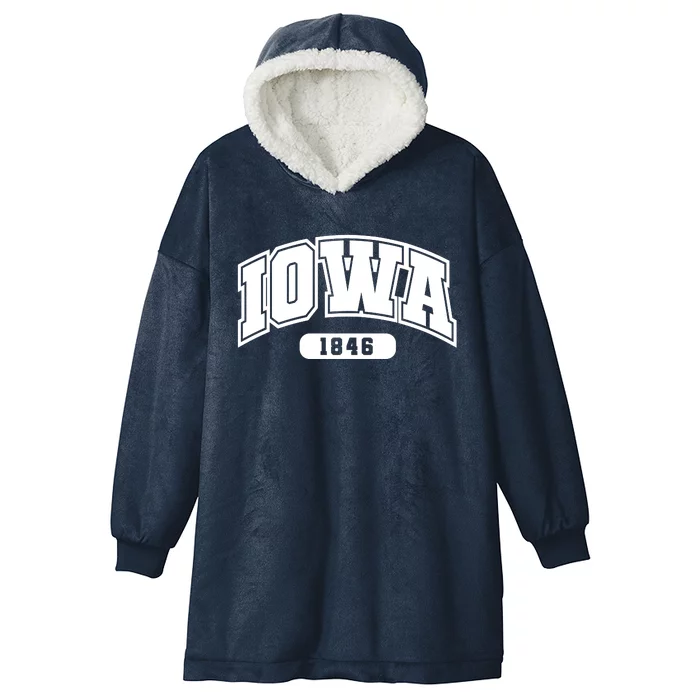 Iowa Collegiate Style 1846 Hooded Wearable Blanket